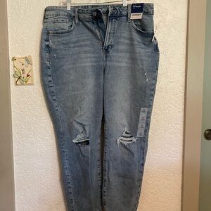 Old Navy Women's OG Straight Leg Distressed Jeans